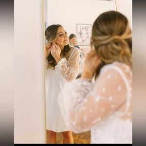 Chic Sheer White Lace Robe